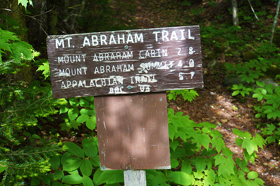 mount abraham maine new england 4000 footers fire wardens trail sign
